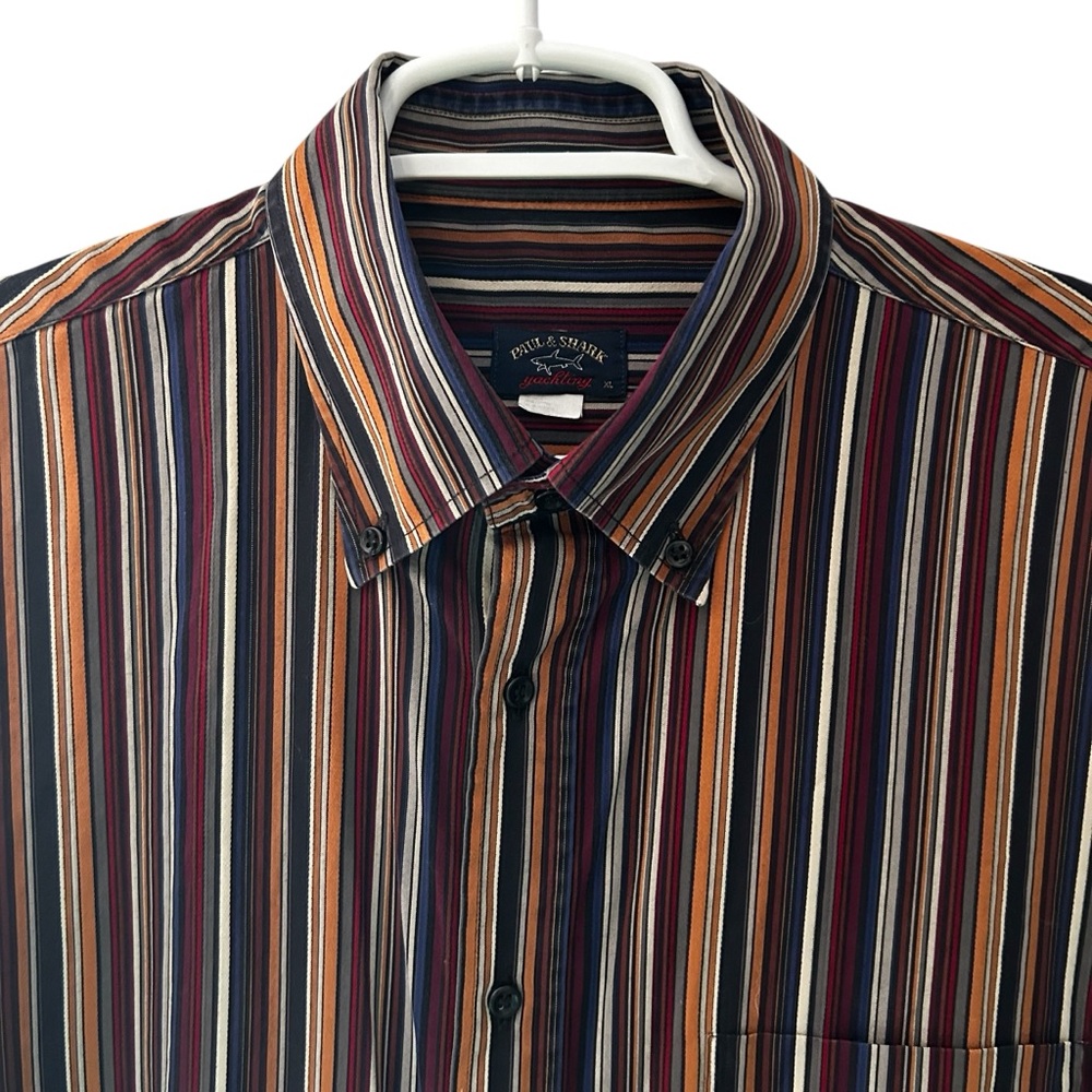 Paul & Shark Yachting Multicolor Stripe Button Shirt Long Sleeve L16
